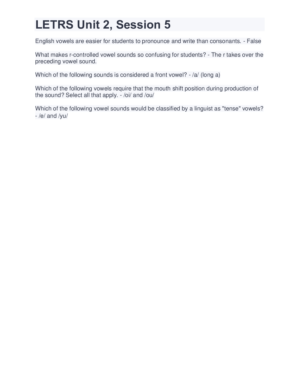 Preview image for LETRS Unit 2, Session 5